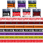 NEW 1PC Halloween Props Window Prop Warning line Plastic Skull Head Warning Tape Signs Halloween Decoration Witch Balloons lot