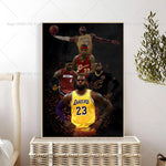 1PC L-LeBron J-James Poster Self-adhesive Art Waterproof Paper Sticker Coffee House Bar Room Wall Decor