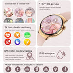 GUHUAVMI Smart Watch Women GPS Trajectory Heart Rate Blood Pressure NFC Bluetooth Call 1.27inch AMLOED Smartwatches Ladies