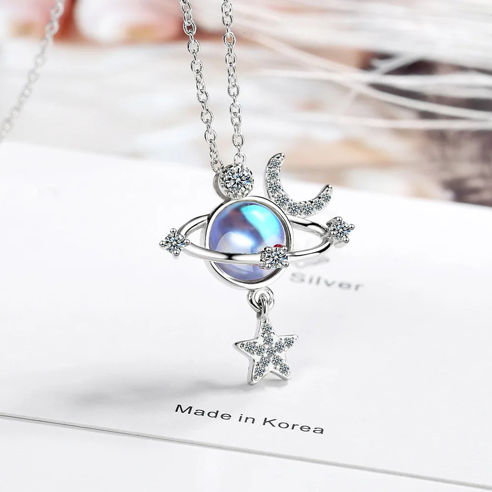 Celestial Moonstone Star necklace. - All you can buy!