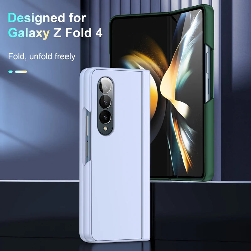 For Samsung Galaxy Z Fold 4 5 6 7 Case Ultimate Touch Feeling PC Bracket Folding Anti-fall Full Protection Cover For Z Fold4 5