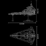 758PCS Space MOC Incursor-Class Cruiser Building Block Movie Star Destroyer Series Model Assembling Toy Gift for Boys Kid Adult