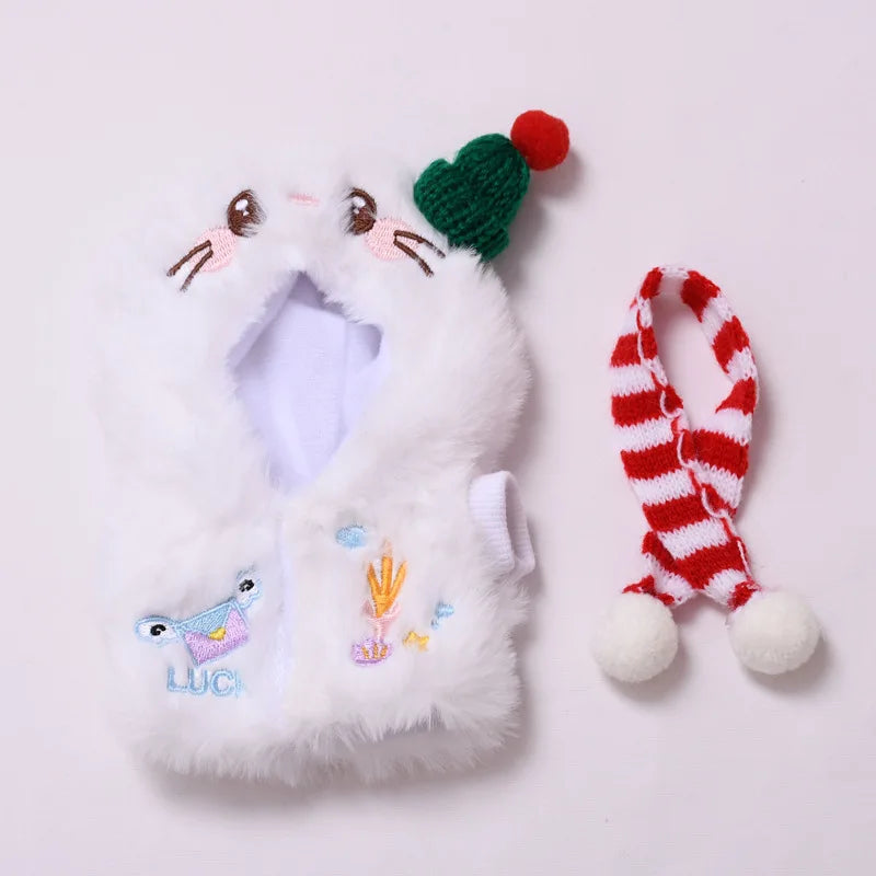 for 17cm Labubu Doll Clothes Fashion Clothes Penguin Snowman Plush Sets Doll Clothes Christmas Dolls Accessories Gifts