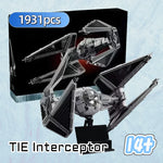 New Arrival Interceptor Starfighter 1931PCS Model 75382 Building Collectible TIE Pilot Mini figure Creative Display Sets Gifts