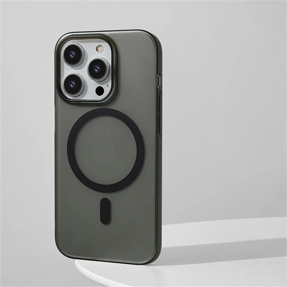 Ultra Thin Hard PC HD Transparent Magnetic Case For iPhone 17 Pro Max 16 15 14 Plus 13 12 Magsafe Wireless Charge Clear Cover