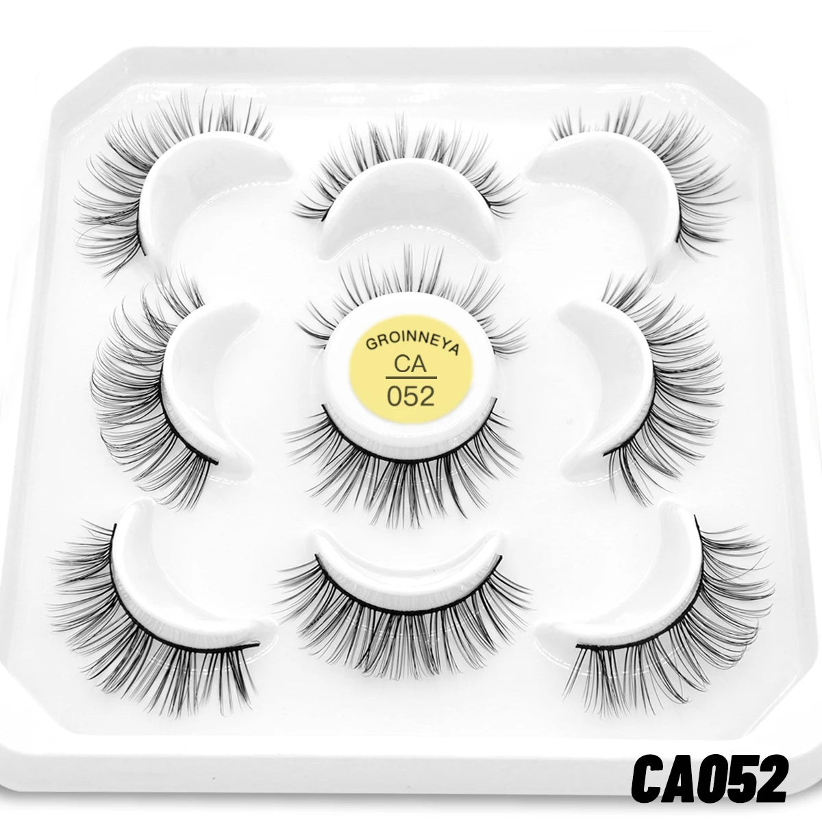 GROINNEYA 5/7 pairs Eyelashes 3D Natural False Lashes Fluffy Soft Cross Manga Lashes Wispy Natural Eyelash Extension Makeup