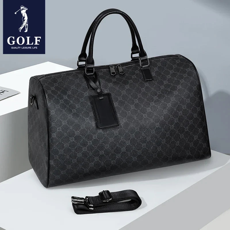 Men Business Travel Luggage Bag Leather Travel Duffle Large Capacity Hand Luggage Bag Short Trip Shoulder Bags Luxury Handbag