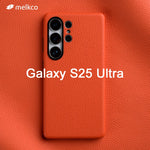 Melkco 100% Genuine Leather Case For Samsung Galaxy S24 S25 Ultra S24 Plus + 5G Premium luxury Cases Fashion Cow Business Cover