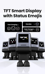 UGREEN Uno 100W GaN Charger Robot Design QC4.0 3.0 PPS PD 3.0 Fast Charger for iPhone 17 16 15 Pro Macbook Air Laptops Tablets