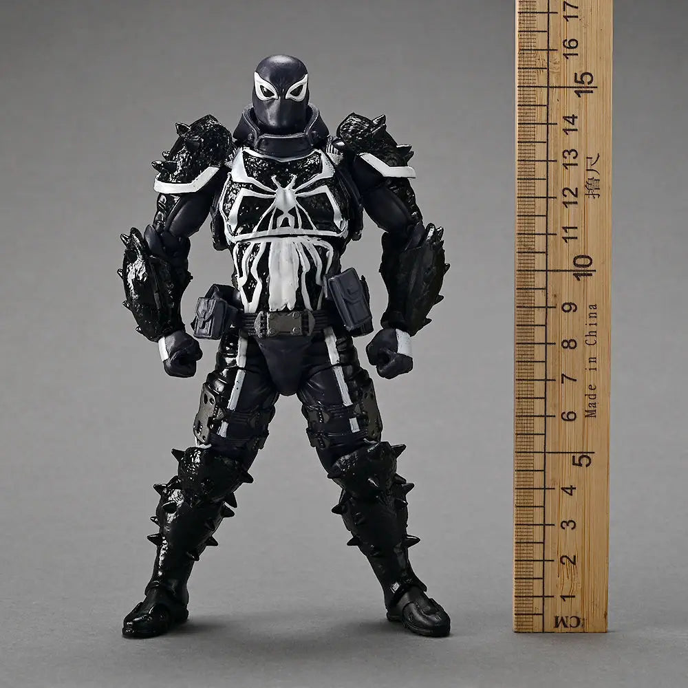 Agent Venom Revoltech Amazing Yamaguchi Anime Figures Venom Figurine Eugene Thompson Model PVC Model Collection Statue Toy Gifts