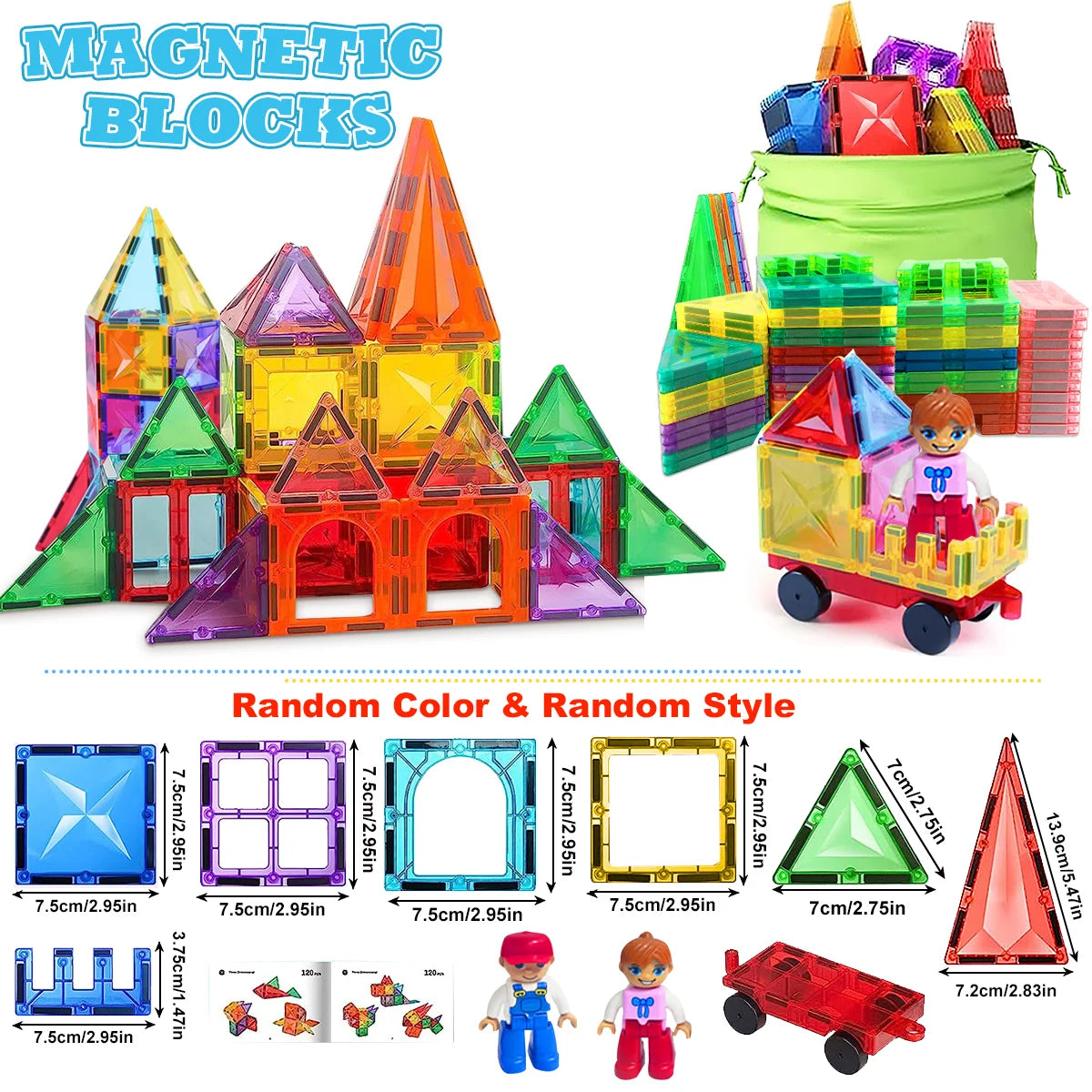 Light Magnetic Building Blocks,3D educational STEM Building Toys, stimulate creativity and brain development,for boy girl gift