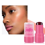 3 in 1 Blusher Stick Long Lasting Waterproof Matte Blush Eyeshadow Lip Universal Jelly Tint Stick Matte Contour Makeup