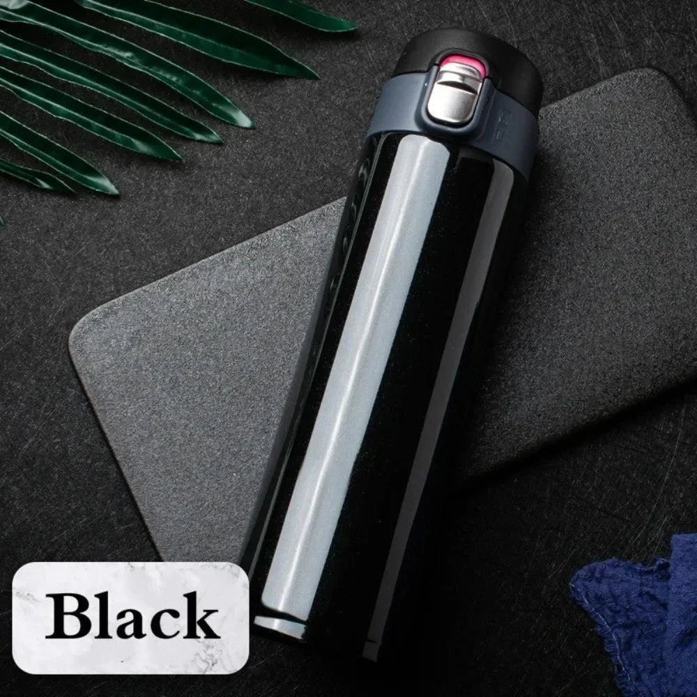 500M/16 Oz Insulated Mug Tritan Material Stainless Steel Metal Water Bottle Leakproof BPA Free Suitable for Hot and Cold Drinks