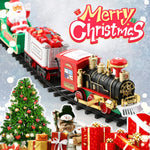 Christmas Train Christmas Tree Decoration Accessories Track Small Train with Music Santa Claus Train Set Children's Gift
