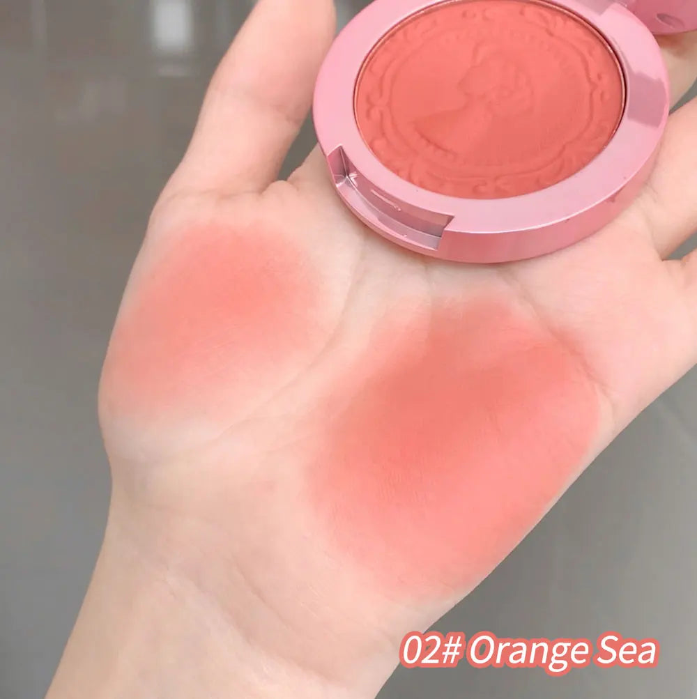 Three dimensional relief mist Color blush natural tender delicate hold makeup low saturation female blush cream