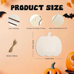 10/20pcs Wooden Pumpkin Cutouts Halloween Pumpkin Wood Ornaments with Rope Pumpkin Wooden Decorative for DIY Wood Chips