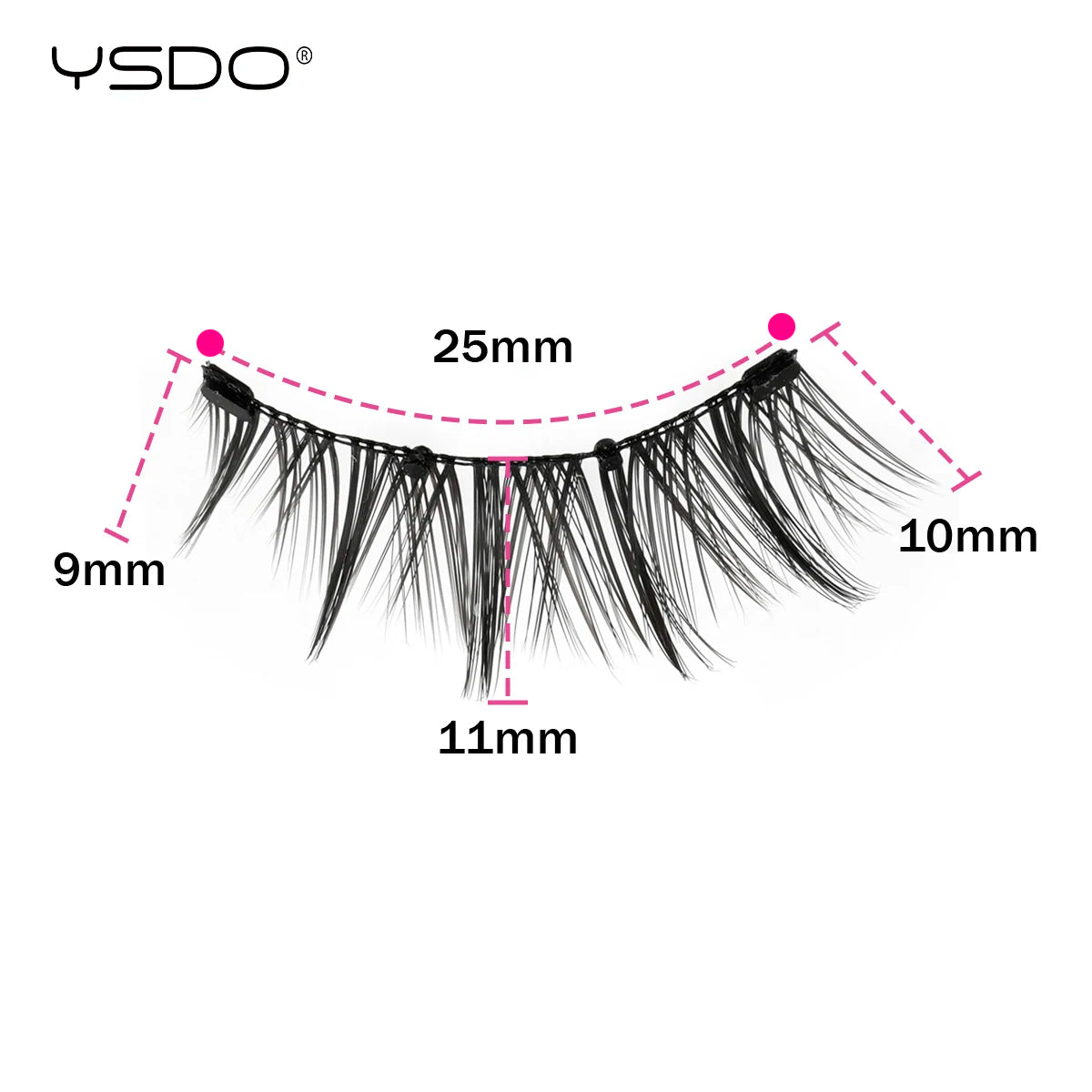 YSDO Magnetic Eyelashes Reusable Winged Magnetic 3D Mink lashes Long-Lasting No Glue Needed False Eyelashes with Tweezer Makeup
