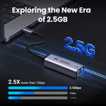 UGREEN USB Ethernet Adapter 2.5G 2500Mbps USB3.0 Network Card for Laptop PC NAS Server Windows Mac OS USB-A/C Internet Adapter