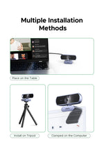 【RU】 UGREEN 2K Web cam with Microphone, Full HD 2K, Auto Light Correction, Video Webcam for Streaming