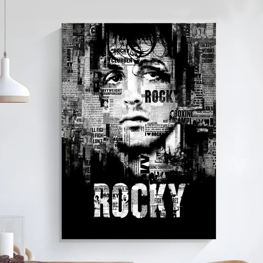 Rocky Balboa Classic Movie Poster Art Self-adhesive Art Small Poster HD Quality Poster Wall Art Painting Study Wall Decoration