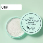 3 color facial loose powder, waterproof oil control honey powder, long-lasting makeup powder with powder puff
