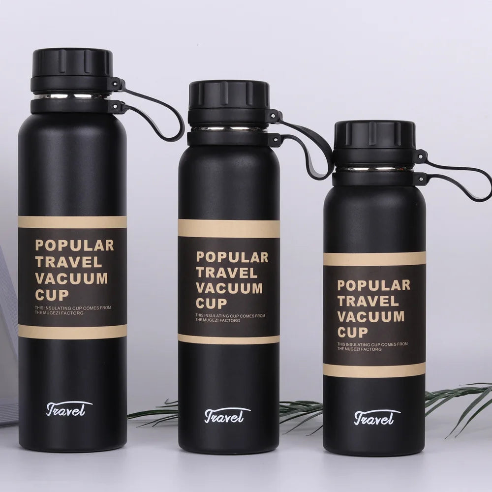 650ML 850ML 1100ML Thermos Double Stainless Steel Sport Vacuum Flask Outdoor Climbing Fitness Thermal Bottle Tea Insulation Cup