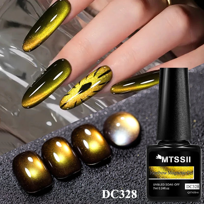 Rainbow Cat Magnetic Gel Nail Polish Starry Chameleon Galaxy Effect Semi Permanent UV Gel Varnish Soak Off Nail Supplies DIY