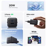 UGREEN 20W GaN Charger PD3.0 QC3.0 Mini USB C Phone Charger For iPhone 17 16 15 Pro Max Samsung S25 Xiaomi Tablet iPad Air Pro