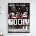 Rocky Balboa Classic Movie Poster Art Self-adhesive Art Small Poster HD Quality Poster Wall Art Painting Study Wall Decoration
