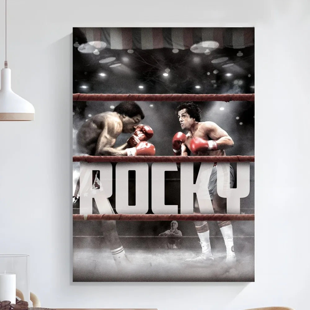 Rocky Balboa Classic Movie Poster Art Self-adhesive Art Small Poster HD Quality Poster Wall Art Painting Study Wall Decoration