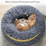 40-90cm 6 Sizes Round Pet Bed for Large Dog Bed Super Soft Cat Bed Plush Dog House for Medium Dog House Winter Warm Sleeping