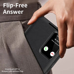 For Samsung Galaxy S25 Ultra Smart View Window Case ELVEV Durable Quality Leather Flip-Free Answering Cover for Samsung S25 S25+