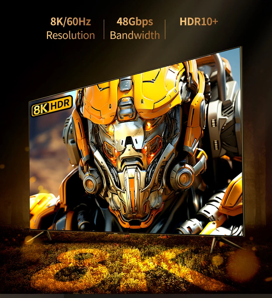 UGREEN HDMI Cable 8K/60Hz for PS5 Xiaomi TV Box Ultra High Speed Certified 8K@60Hz Cable 48Gbps Dolby Vision HDCP2.3