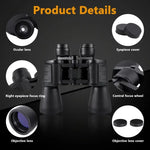 Military 20x50 Powerful Long Range Binoculars Zoom HD BAK4-Prism High Magnification Professional Telescope for Hunting Tourism