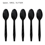 Halloween Tableware Set Horror Themed Disposable Party Tableware Festival Decoration Props Banner Paper Plates Tablecloth Set