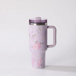 1000ML Large Capacity Water Bottle Various Styles Pink White Vacuum Cup Stainless Steel Juice Milk Tea Car Mugs Gifts