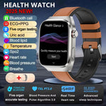 2025 New ECG+PPG Accurate Measure Heart Rate Smart Watch Men Blood Pressure Lipids Uric Acid Bluetooth Call Health Smartwatches