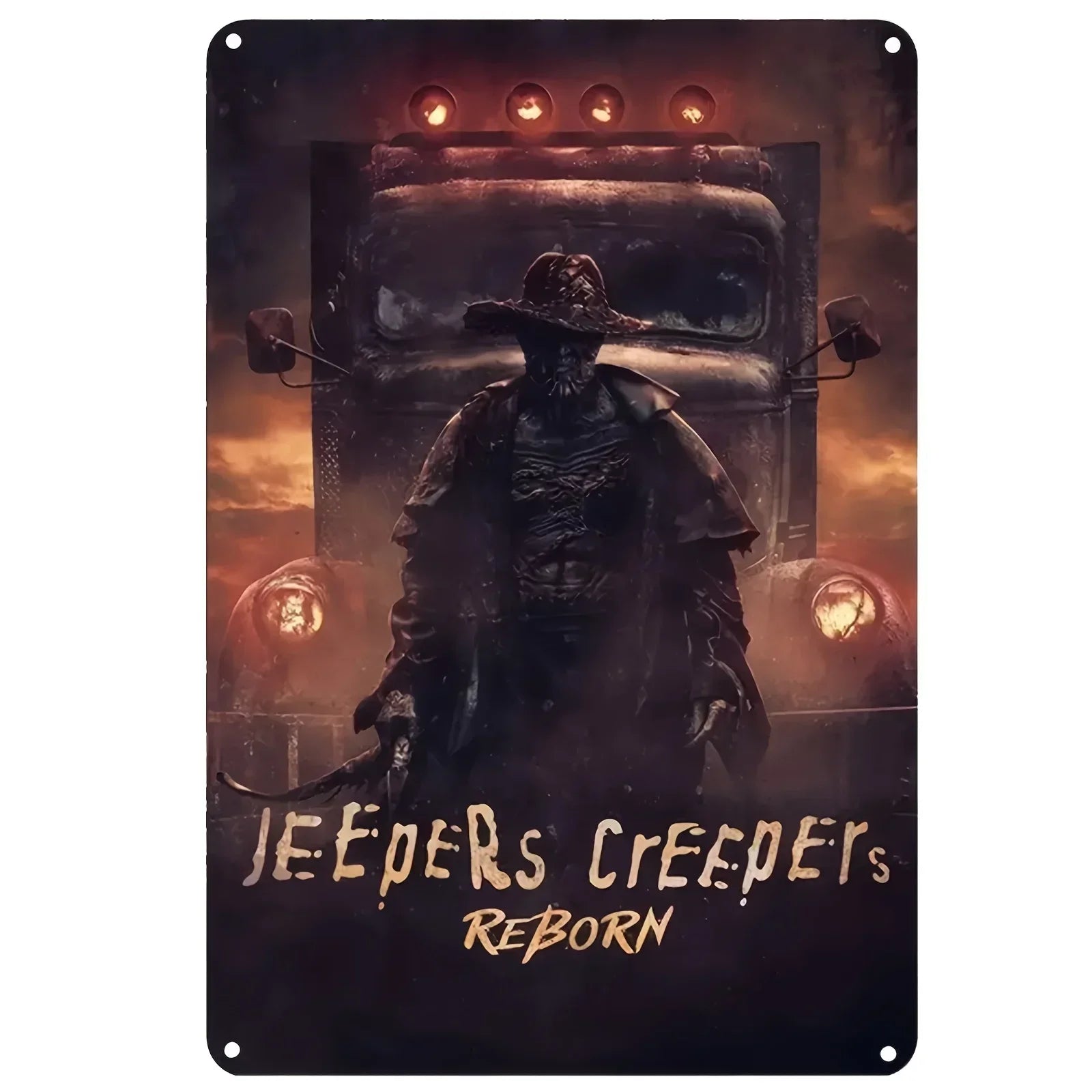 1PC Halloween Metal Sign Horror Movie Theme Shabby Iron Painting Tin Signs Wall Art Man Cave Film Theater Club Home Decoration