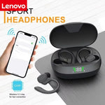 Original Lenovo Sports Wireless Earphones BT over Ear Buds with Earhooks Sports Earphones Running in-Ear Headphones