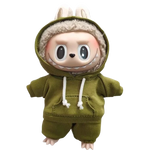 Labubu Casual Sweatsuit Set - Comfy Labubu Clothes for 15/17cm Dolls Featuring Ribbed Hem Details
