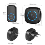 Wireless Doorbell Intelligent Welcome Door Bell 300M/984 FT Remote 60 Songs Melodies Home Smart Doorbell US EU UK Plug Optional