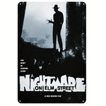 1PC Halloween Metal Sign Horror Movie Theme Shabby Iron Painting Tin Signs Wall Art Man Cave Film Theater Club Home Decoration