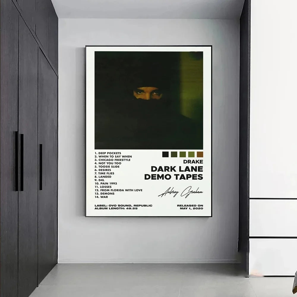 Poster Prints New Drake Views Take Care Her Loss Dogs Music Album Cover Canvas Painting Wall Art Picture Living Room Home Decor