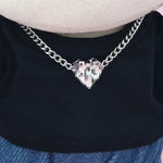 for 17CM Labubu Doll Accessories Mini Diy Hearts Shape Necklace Dress Up Plush Toy Cross Necklace Dollhouse Hanging Neck Pendant