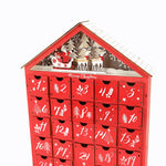 Red House Christmas Wooden Advent Calendar With 24 Storage Drawers Countdown To Christmas Decoration Candy Storage Box