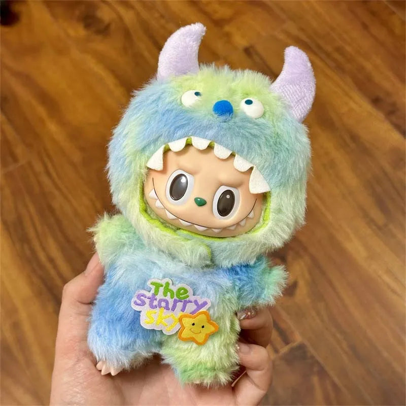 17cm Cute Mini Plush Doll'S Clothes Outfit Accessories For Korea Kpop Exo Labubu Idol Dolls shark onesie Clothing DIY Girl Gift