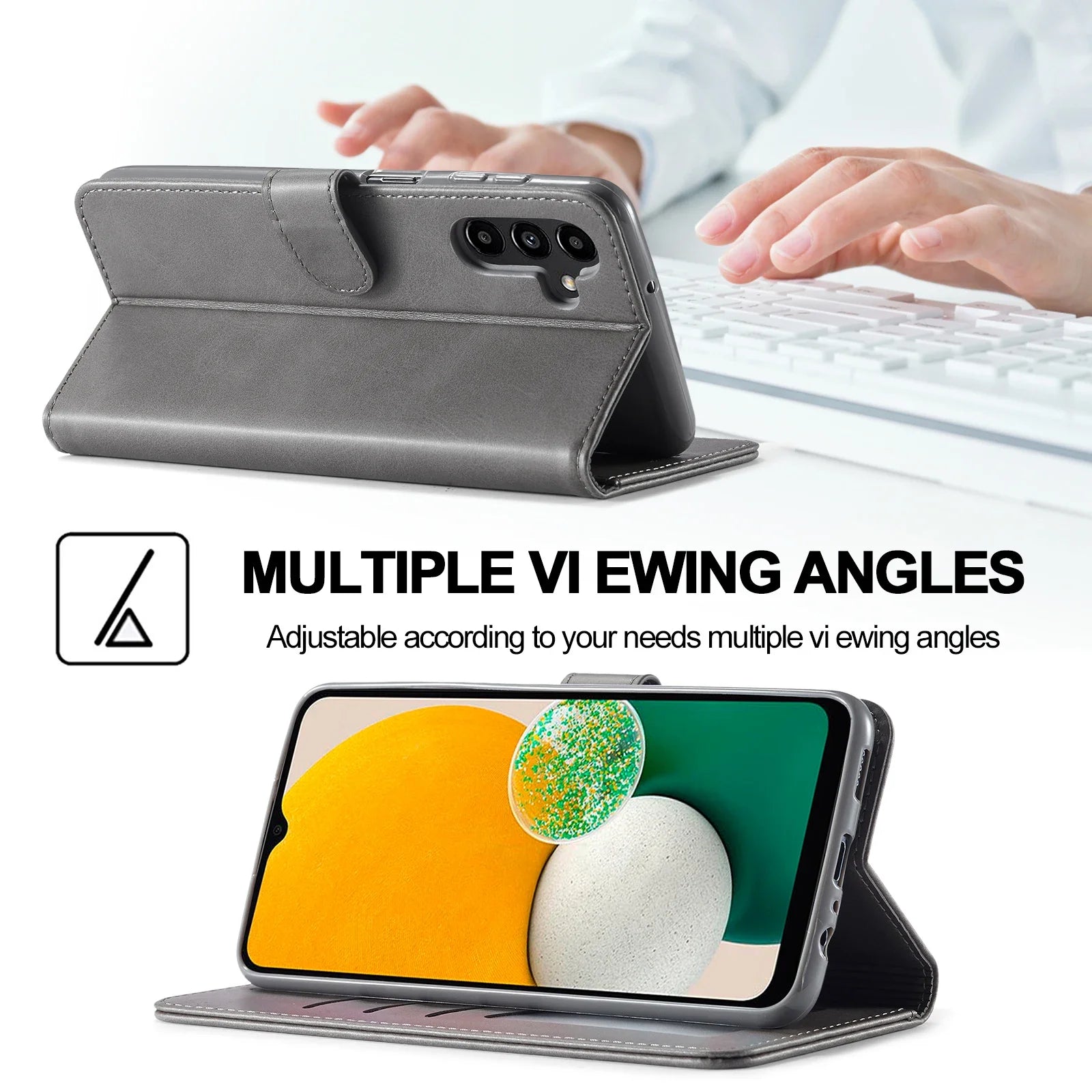 Leather Flip Case For Samsung Galaxy A55 A15 A25 A35 A16 A36 A06 A56 A17 A05S A14 A24 A34 A54 A13 A23 A33 A53 Wallet Cover A52