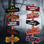 1set Halloween Party decor Welcome Sign Halloween Scary Themed Outdoor Yard Signs Decor Halloween Party Home Garden Decor
