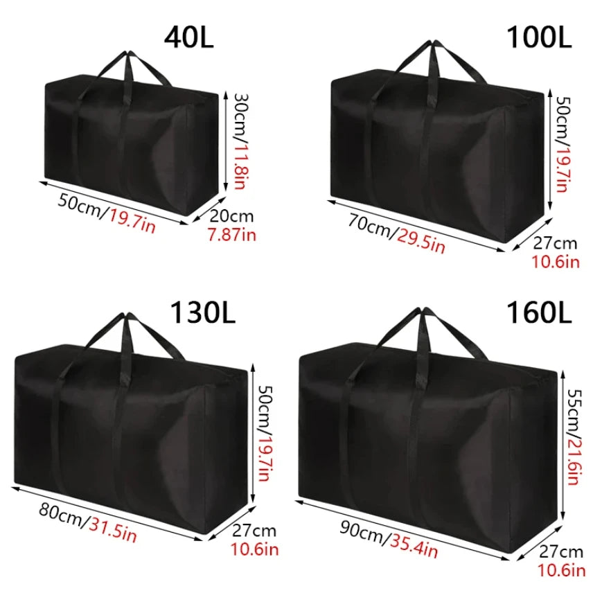 Large Waterproof Moving Luggage Bags with Large Capacity Foldable Travel Bag for Laundry Shopping Organizer