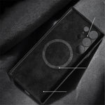 Genuine Alcantara Leather Magsafe Slim Case for Samsung Galaxy S24 S25 Ultra Matte Back Cover
